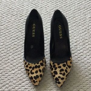 Guess leopard print heels